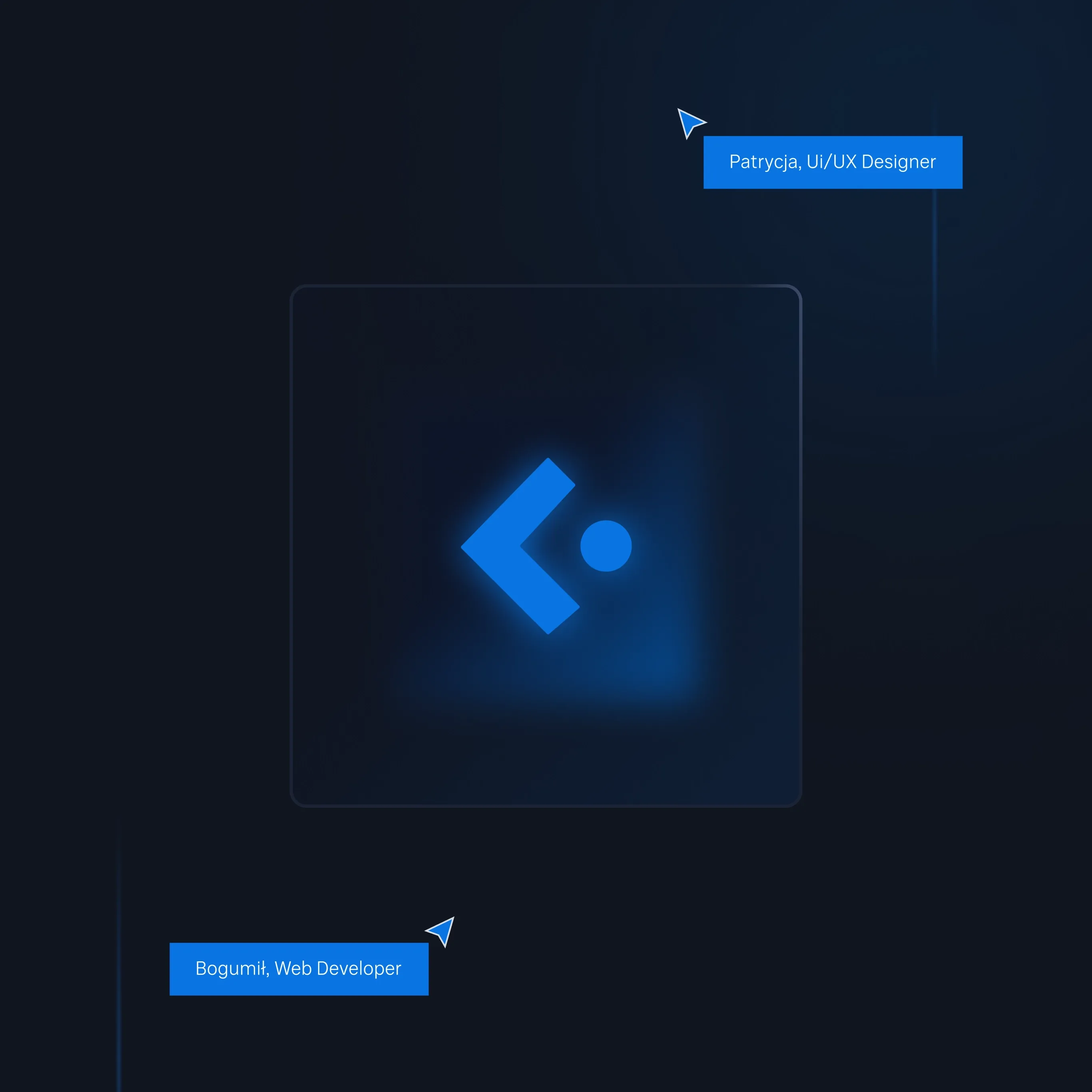 Dark slide with a blue Limalogic mark highlighted by glowing arrows.