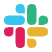 Kolorowe logo Slack w formie czterech przecinających się kształtów w kolorze niebieskim, zielonym, czerwonym i żółtym.