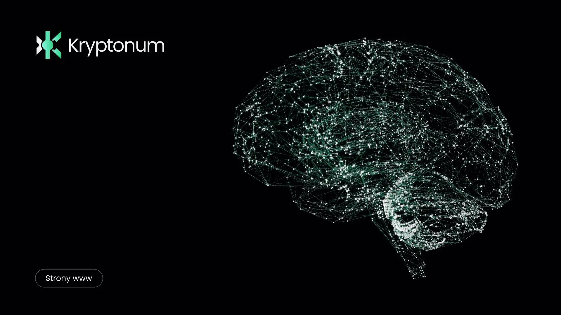 Green particles form a brain shape on black, symbolising data analysis.