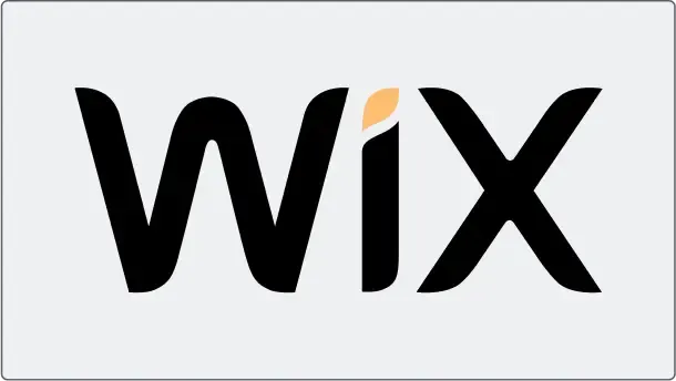 Logotyp WIX na jasnym tle przedstawiający platformę do tworzenia stron.