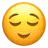 Large yellow face with soft closed eyes and a calm smile.