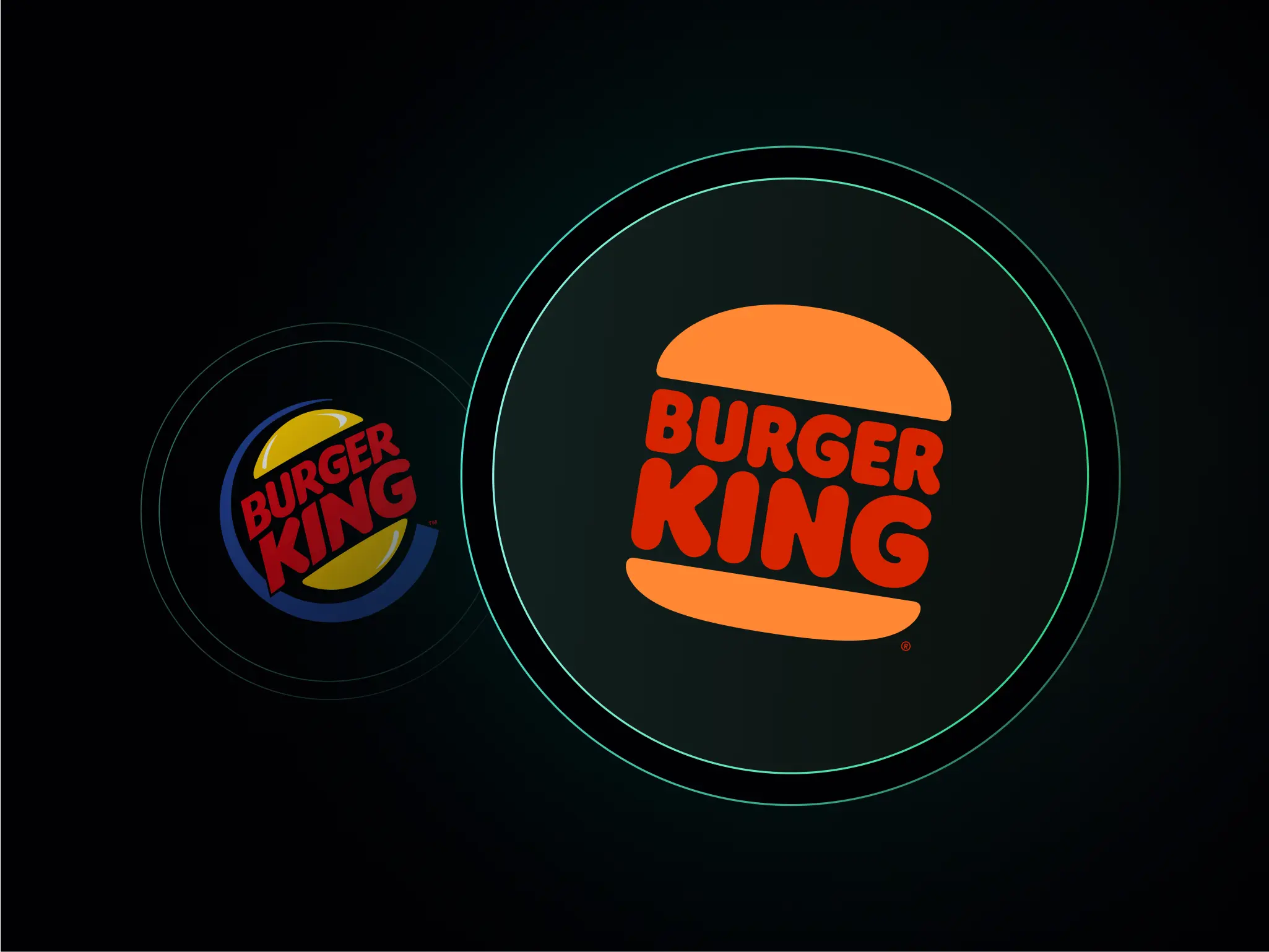 Poprzednie i aktualne logo restauracji Burger King.