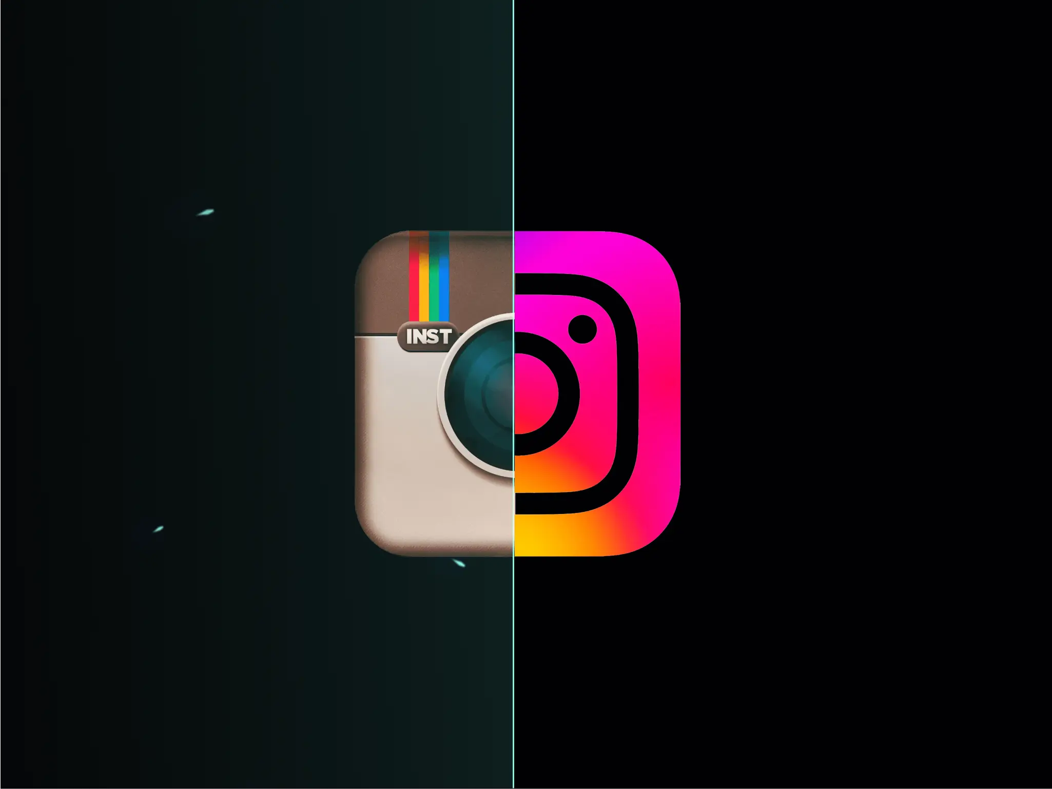 Logo Instagrama przed i po – marka przeszła udany rebranding.
