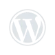 Logo WordPressa – litera W wycięta w białym kole, wokół biały okrąg