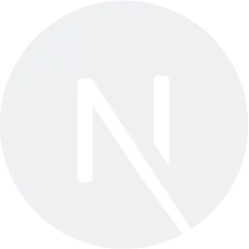 Logo technologii Next.js, służącej do tworzenia stron internetowych
